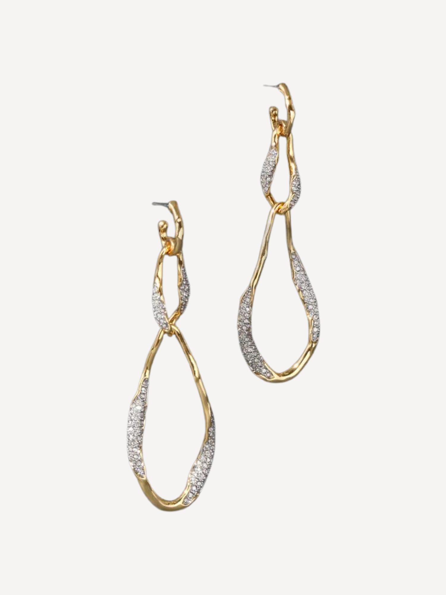 Solanales Crystal Linear Link Earring