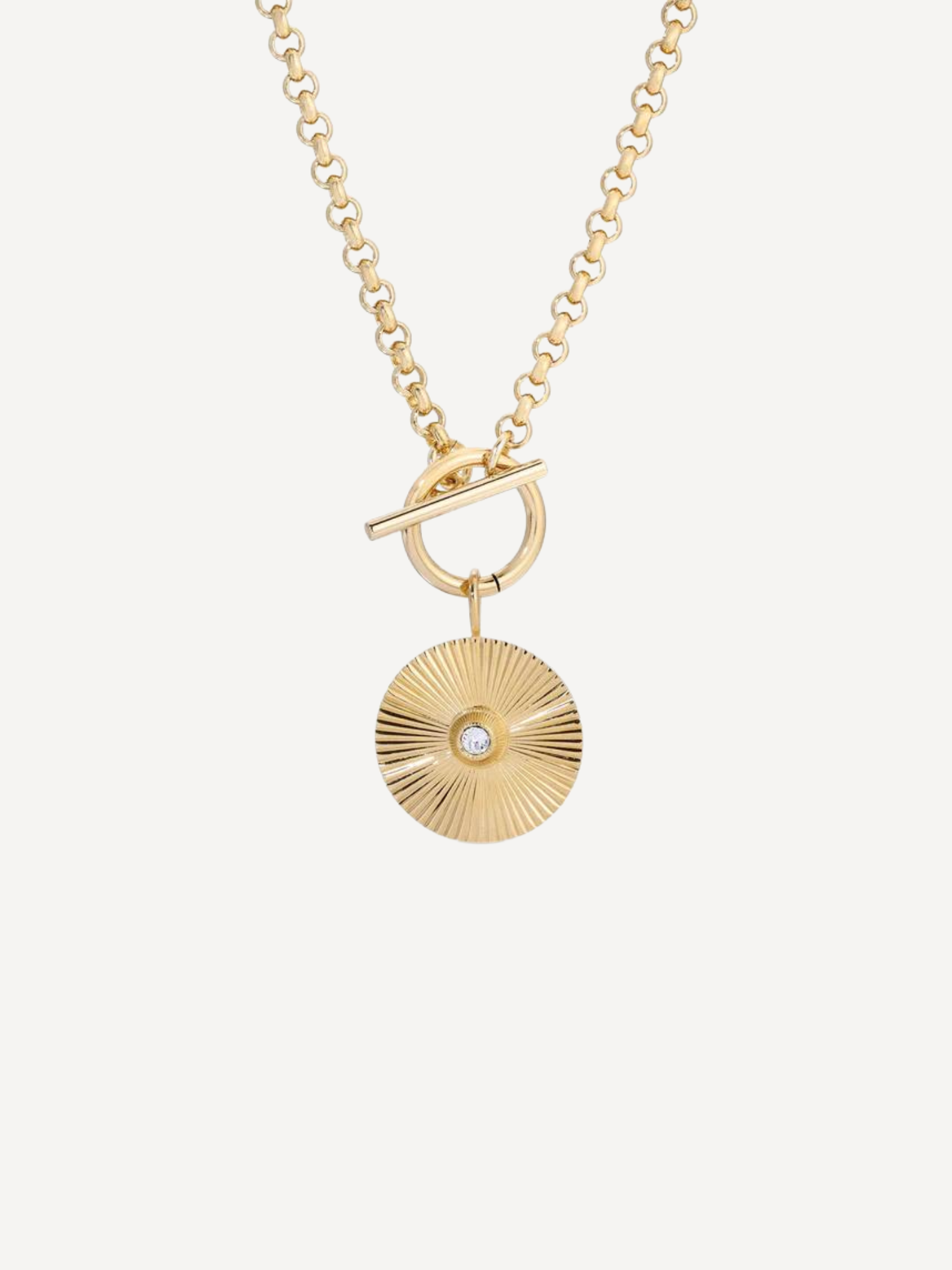 Micro Royal Toggle & XL Ocean Pendant Necklace