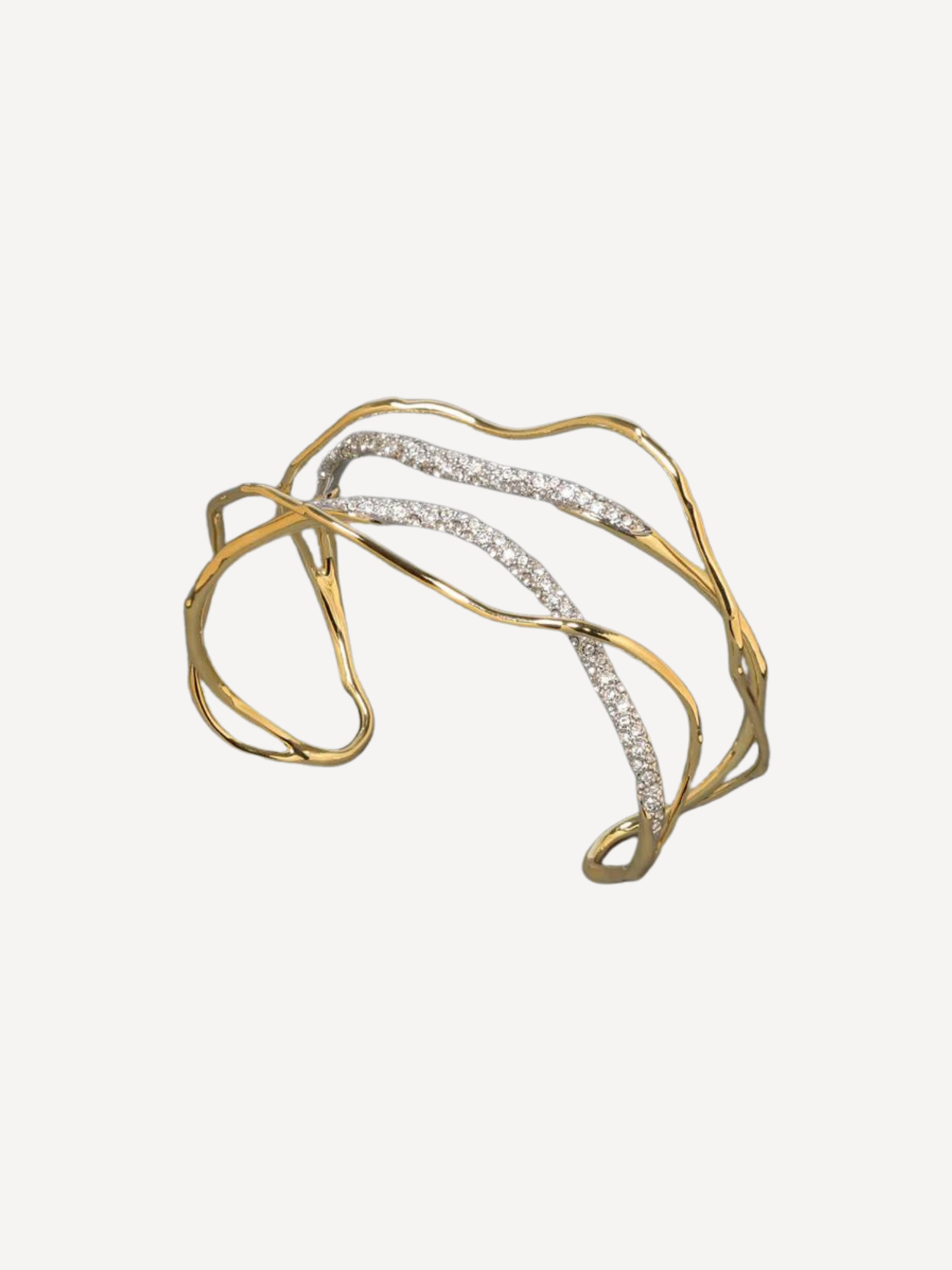 Solanales Crystal Lines Cuff Bracelet