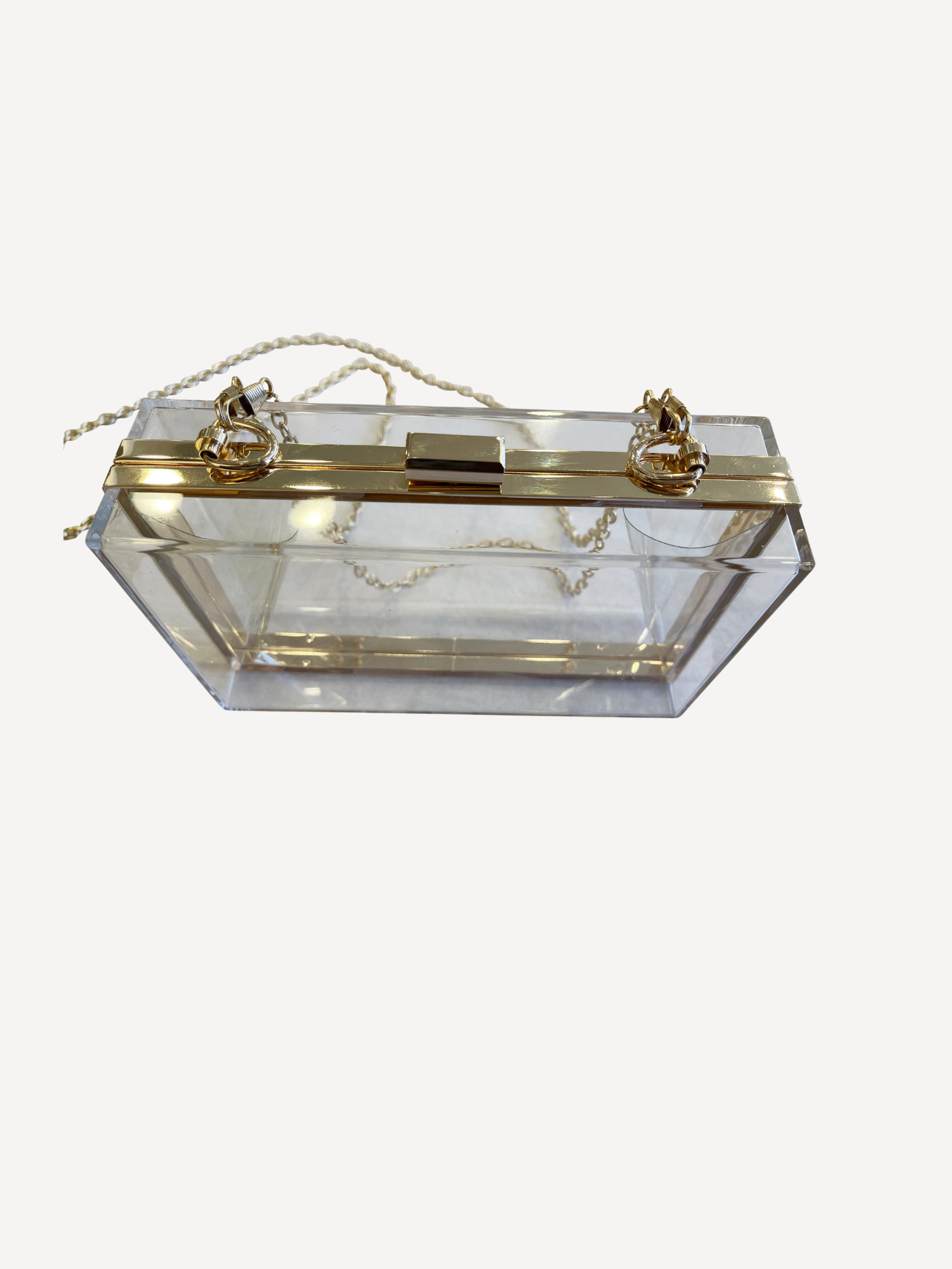 Clear & Gold Rectangle Bag