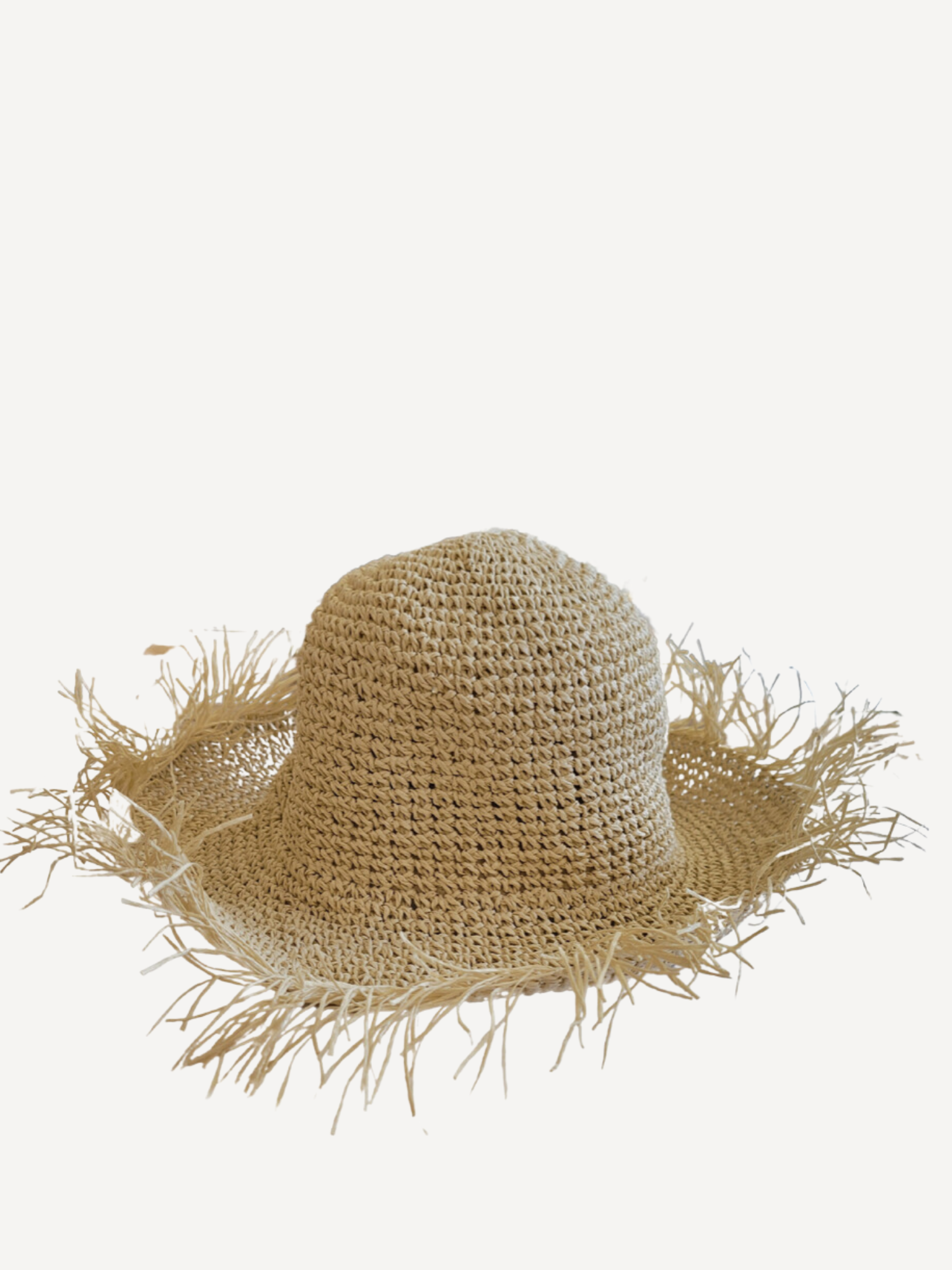 Fringe Straw Bucket Hat